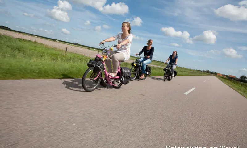 Solex rijden op Texel
