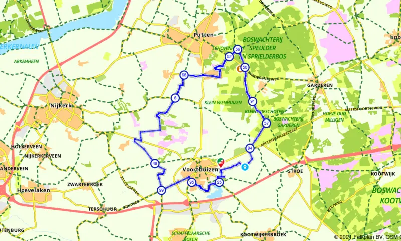 Route in Gelderland