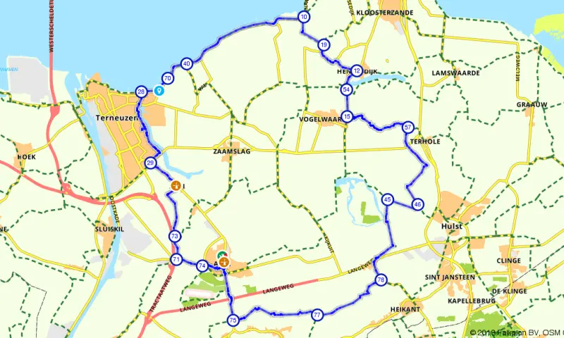 Route in Zeeland