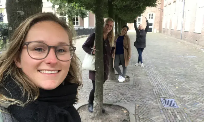Deelnemers city trail Haarlem