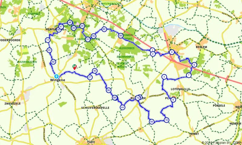Route in het buitenland