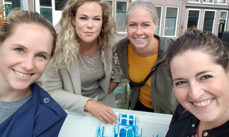 Familie en Vrienden doen city trail Gouda