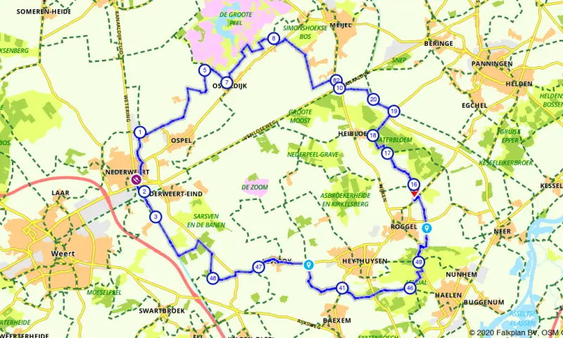 Route in Limburg