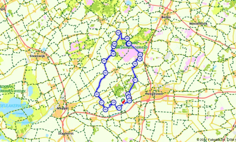 Route in Drenthe