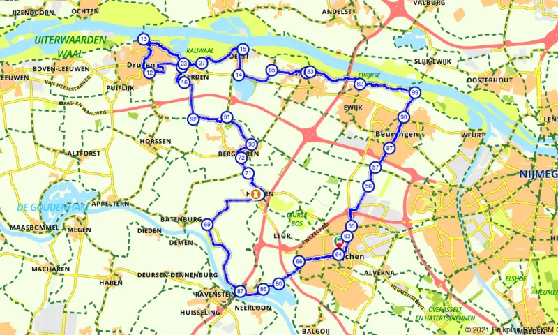Route in Gelderland