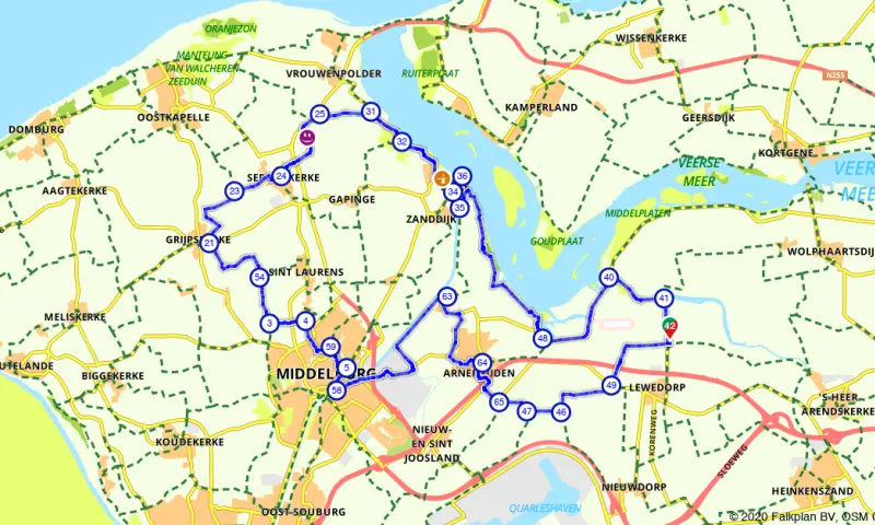 Route in Zeeland