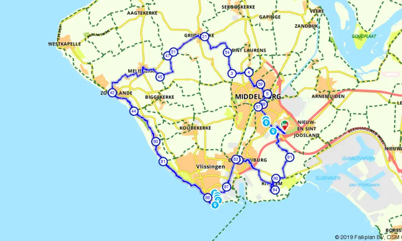 Route in Zeeland