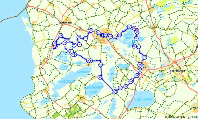 Route in Friesland