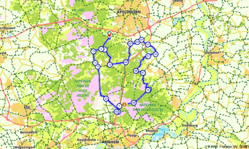 Route in Gelderland