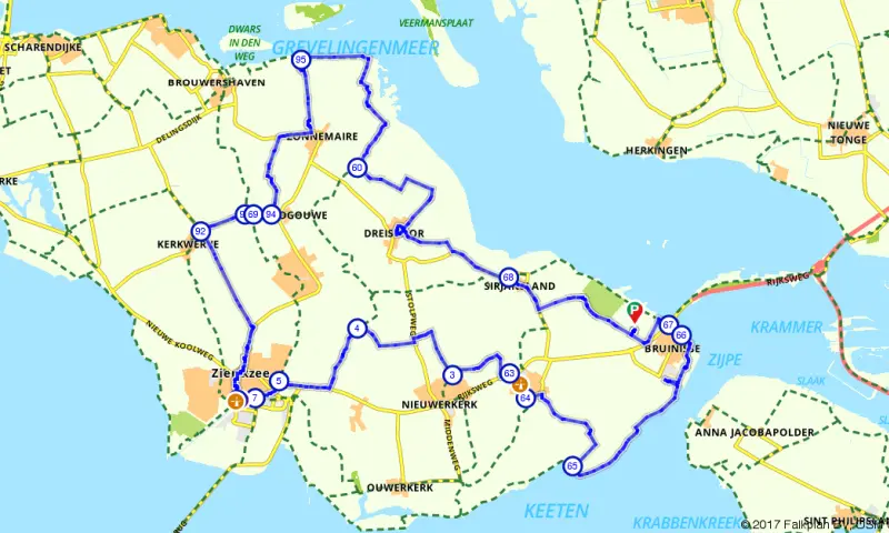 Route in Zeeland