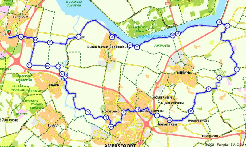 Route in Noord-Holland