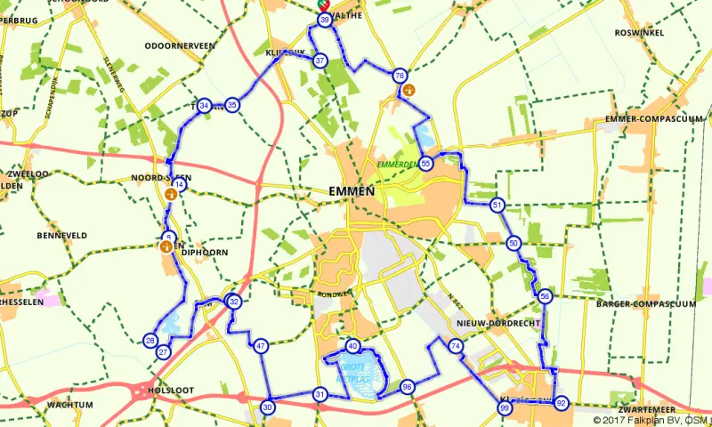 Route in Drenthe