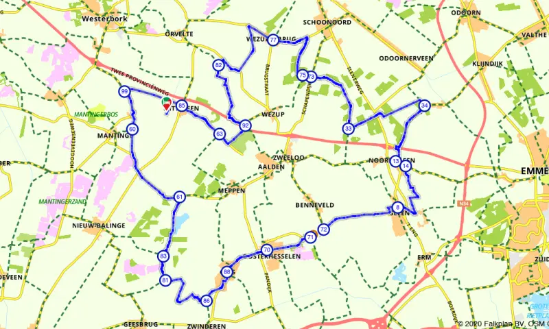 Route in Drenthe