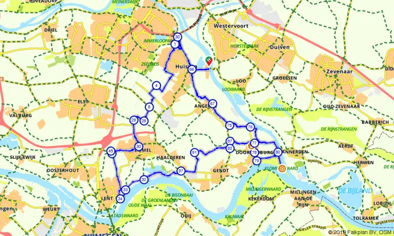 Route in Gelderland