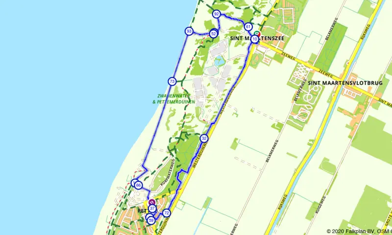 Route in Noord-Holland