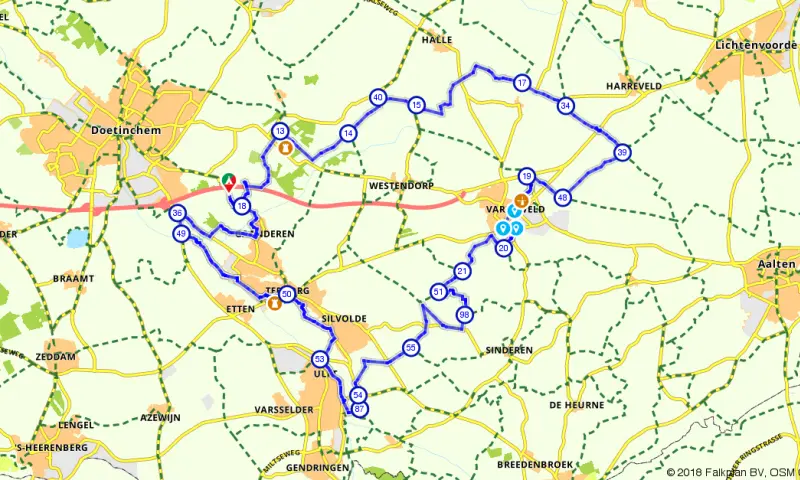 Route in Gelderland