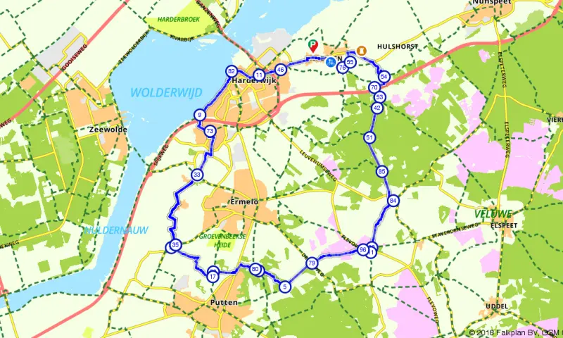 Route in Gelderland