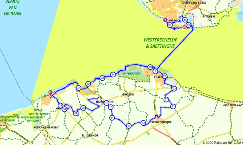 Route in Zeeland