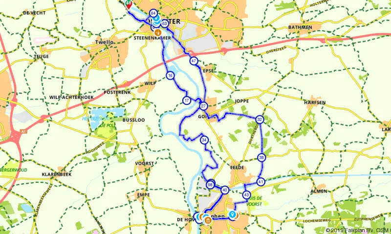 Route in Gelderland