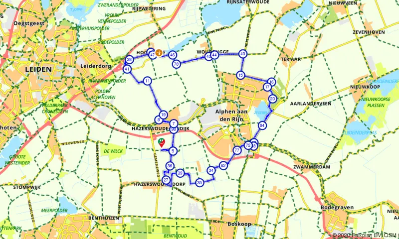Route Zuid-Holland