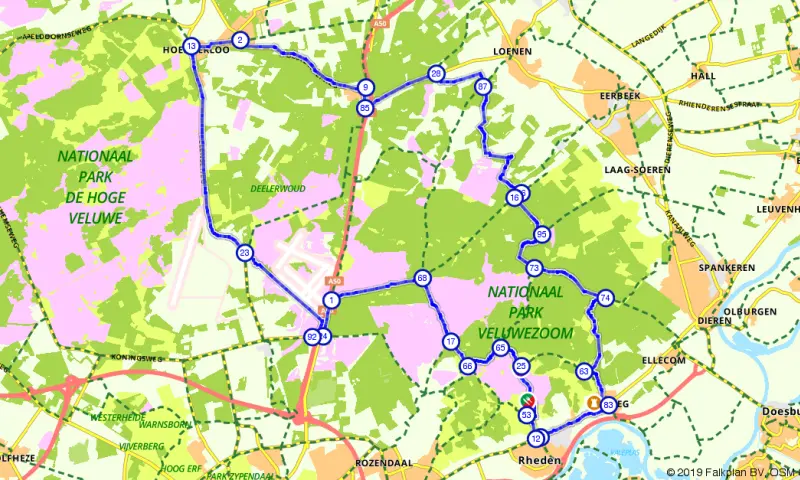 Route in Gelderland