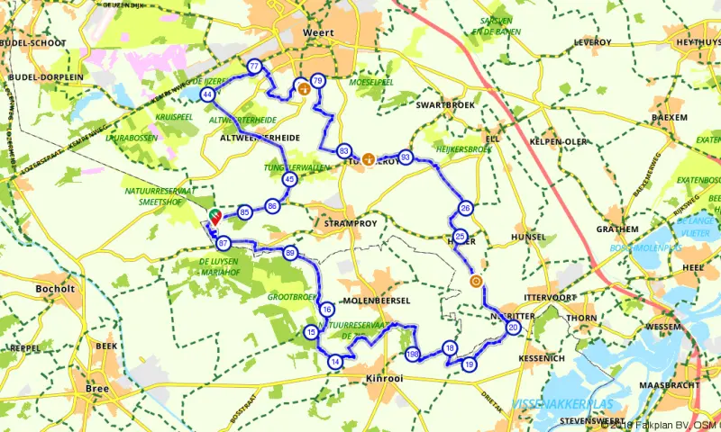Route in Limburg