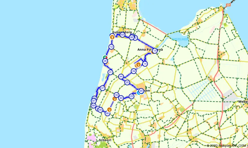 Route in Noord-Holland