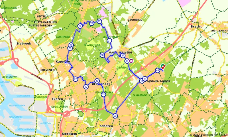 Route in het buitenland