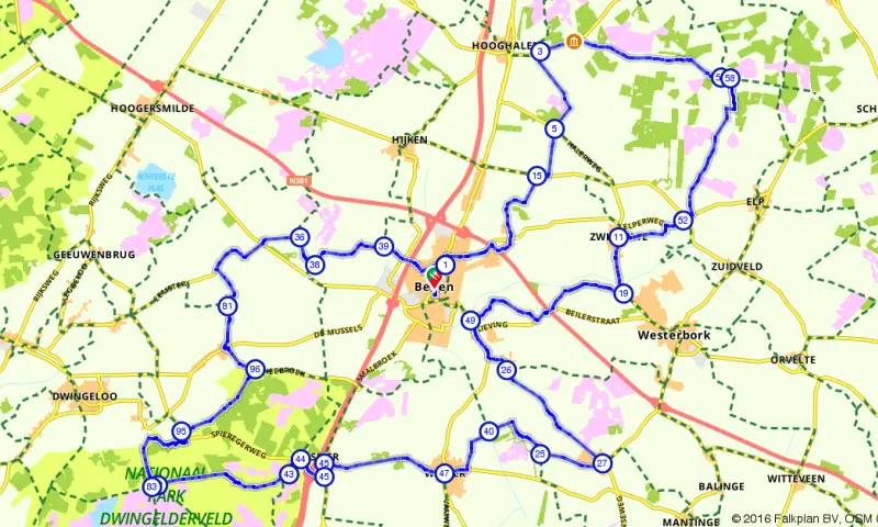 Route in Drenthe