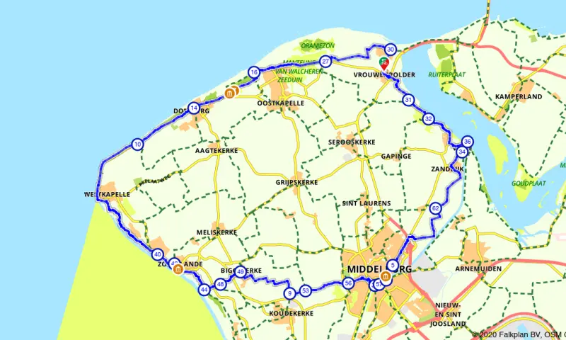Route in Zeeland