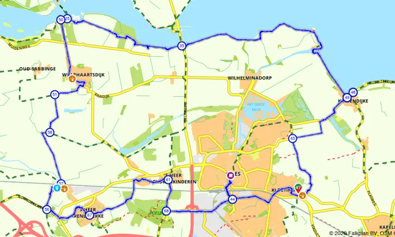 Route in Zeeland