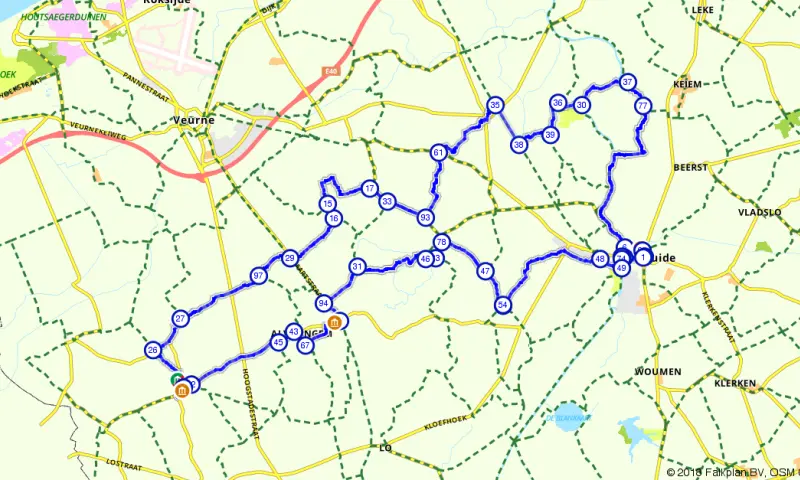 Route in het buitenland