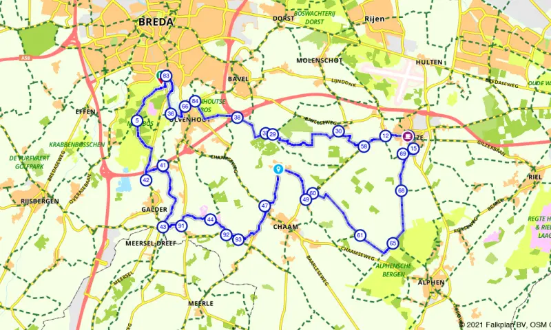 Route Noord-Brabant