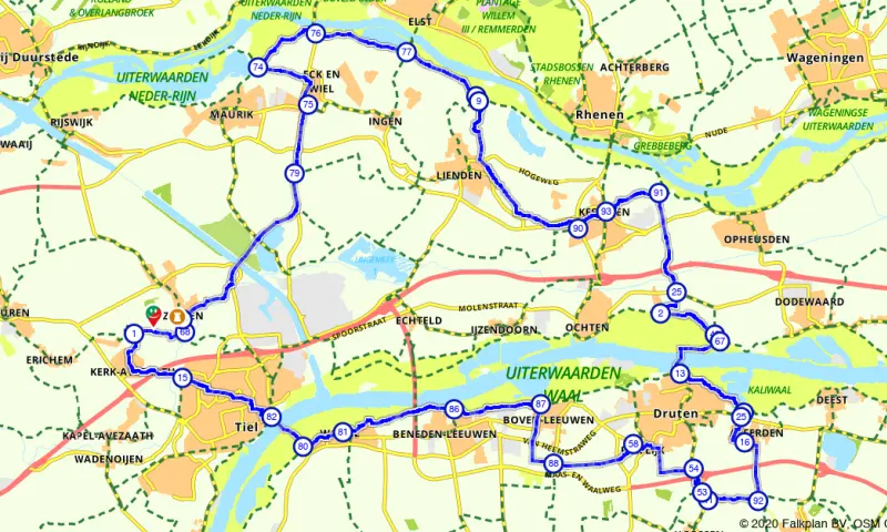 Route in Gelderland