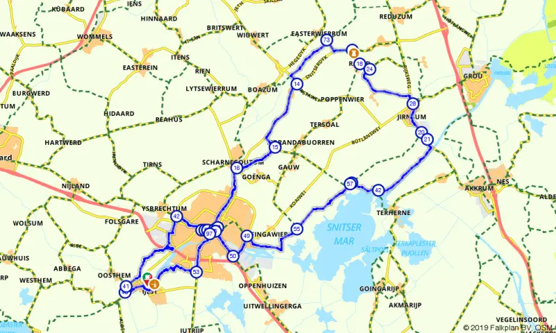 Route in Friesland