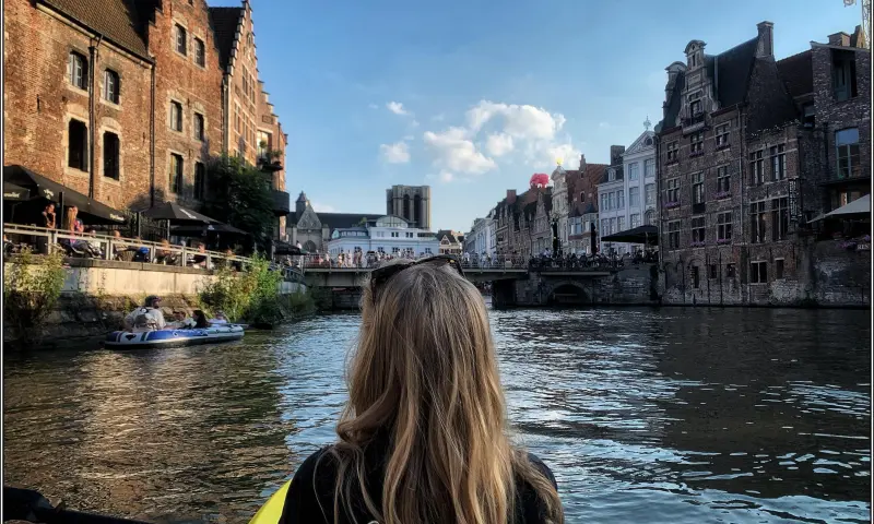 Kajakken in het centrum van Gent