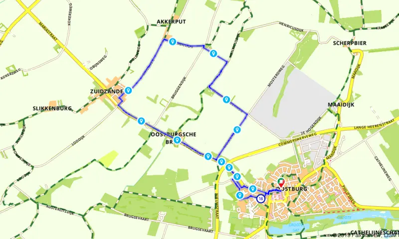 Route in Zeeland