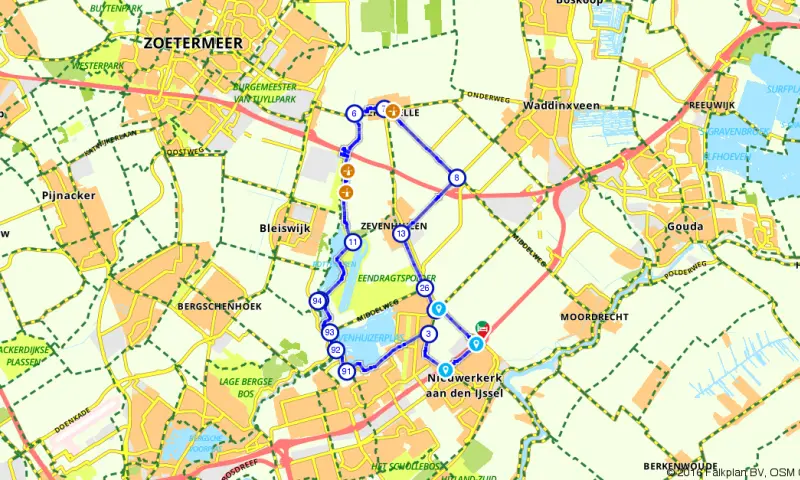 Route Zuid-Holland