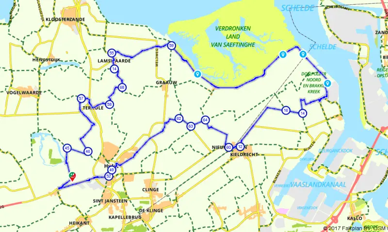 Route in Zeeland