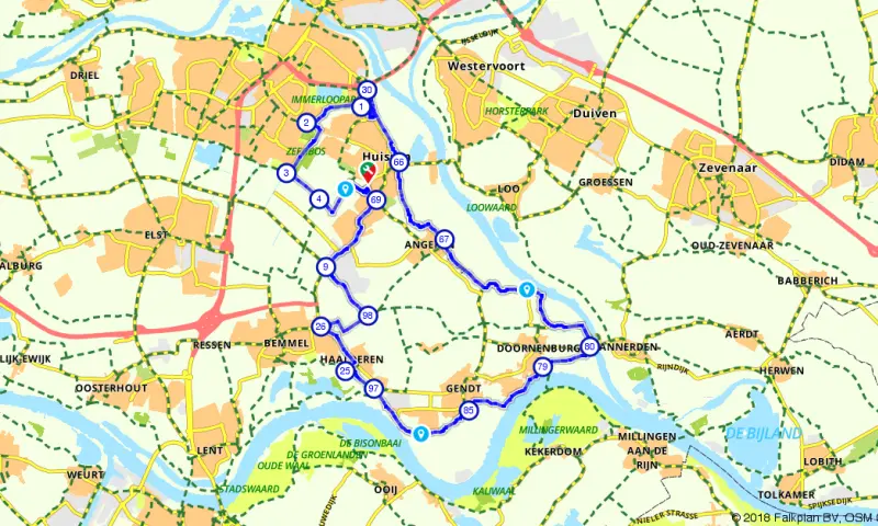 Route in Gelderland
