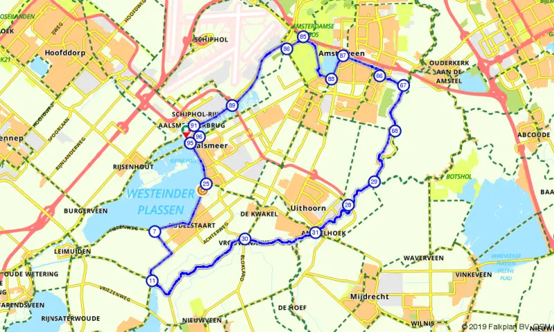Route in Noord-Holland