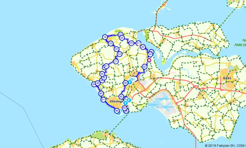 Route in Zeeland