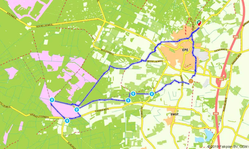 Route in Gelderland