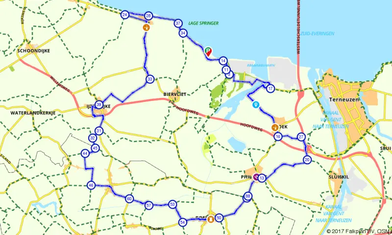 Route in Zeeland