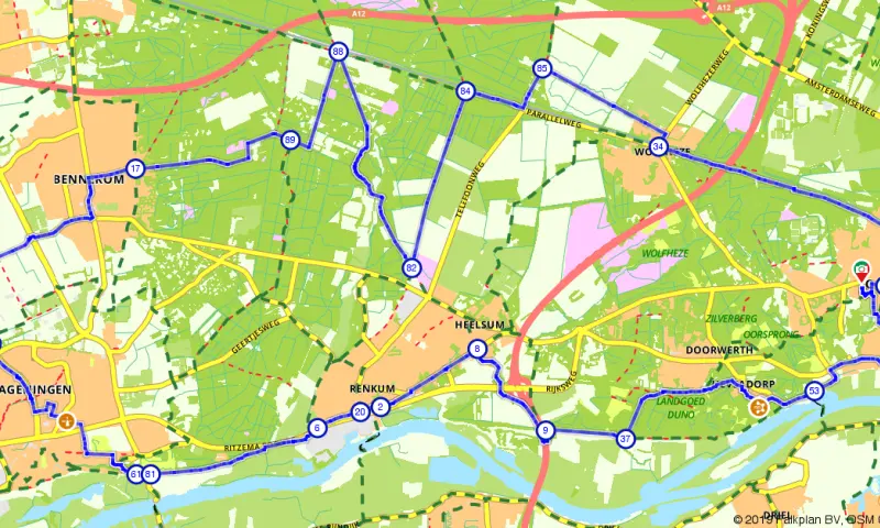 Route in Gelderland
