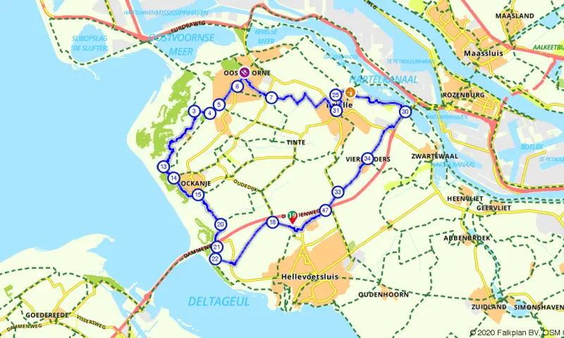 Strand- en duinroute Brielle