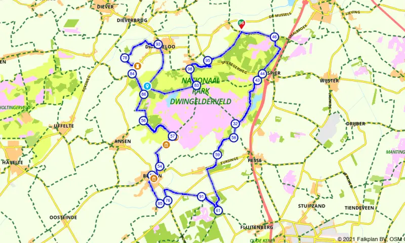 Route in Drenthe
