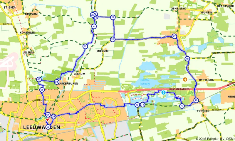 Route in Friesland