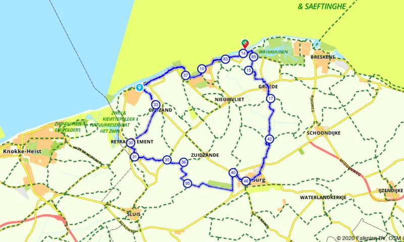 Route in Zeeland
