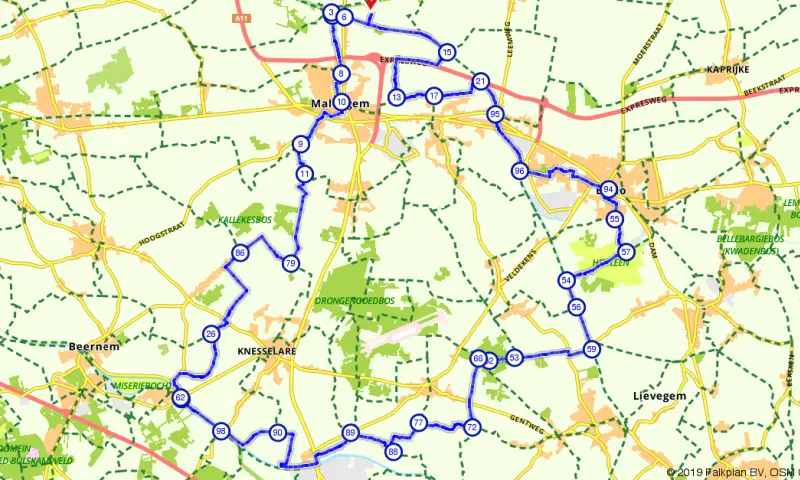 Route in het buitenland